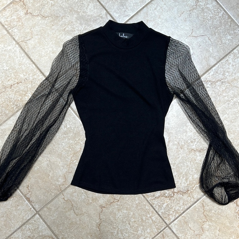 Black long sleeve going out shirt